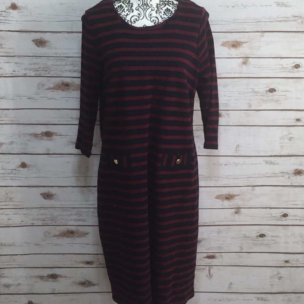 Talbots Plus Size Stripe Dress